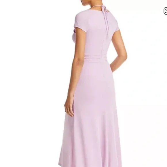 NWOT Cinq A Sept Janis Pale Iris Ruched Midi Dress Sz 4 - Picture 3 of 8